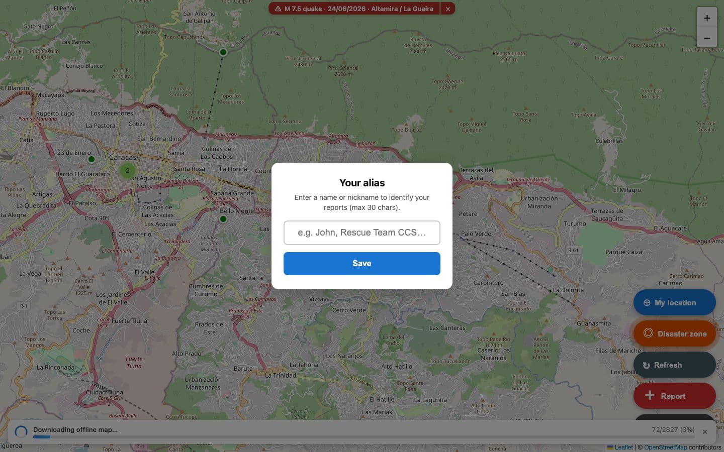 Crisis Map project preview
