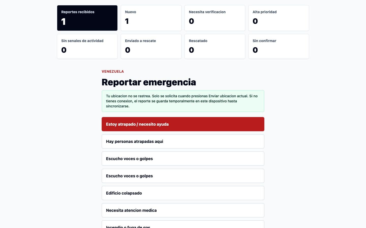 Rescue Map Venezuela project preview